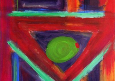 abstract, vivid painting of martini glass