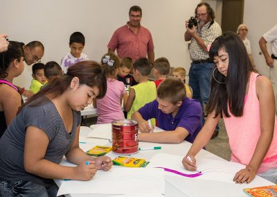 children making artwork