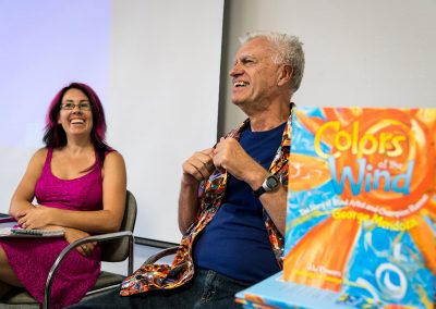 mendoza smiling at his book signing