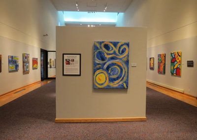 photo of mendoza's artworks in a gallery