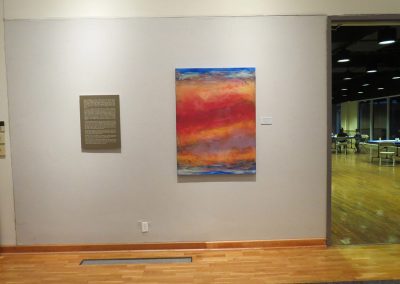 photo of mendoza's artworks in a gallery