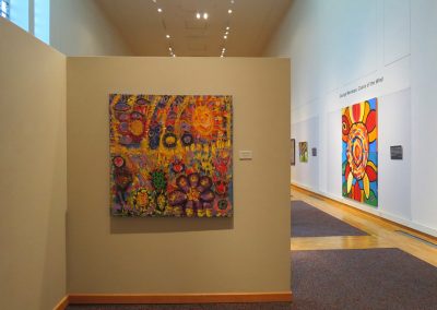 photo of mendoza's artworks in a gallery