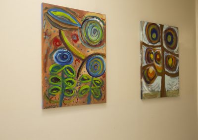 photo of mendoza's artworks in a gallery