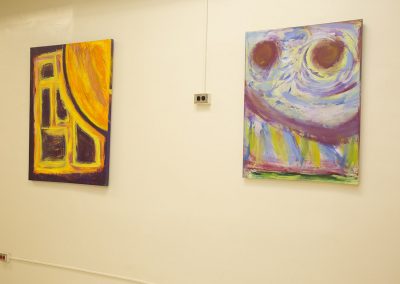 photo of mendoza's artworks in a gallery