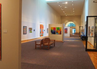 photo of mendoza's artworks in a gallery