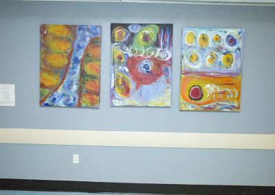 photo of mendoza's artworks in a gallery