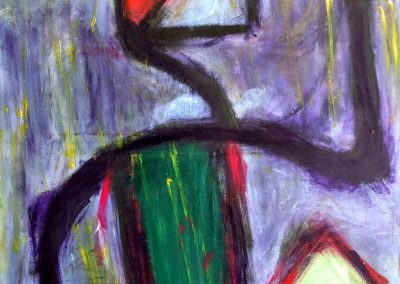 abstract painting of a figure dancing