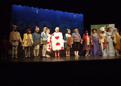 actors of the play are lined up