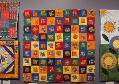 photo of mendoza's work with multicolored squares