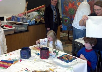 children making artwork