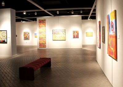 photo of mendoza's artworks in a gallery