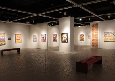 photo of mendoza's artworks in a gallery