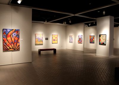 photo of mendoza's artworks in a gallery