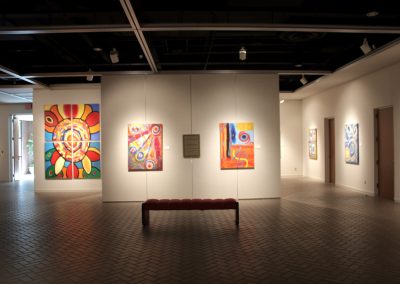 photo of mendoza's artworks in a gallery