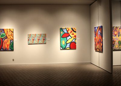 photo of mendoza's artworks in a gallery