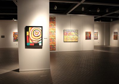 photo of mendoza's artworks in a gallery