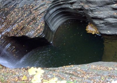 view of the waterfall from the side