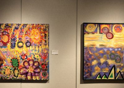 photo of mendoza's artworks in a gallery