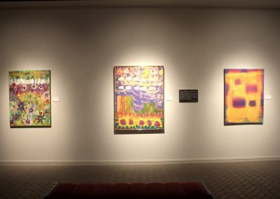 photo of mendoza's artworks in a gallery