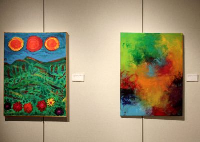 photo of mendoza's artworks in a gallery