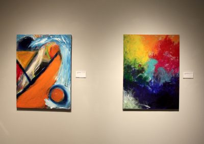 photo of mendoza's artworks in a gallery