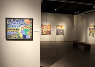 photo of mendoza's artworks in a gallery