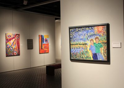 photo of mendoza's artworks in a gallery