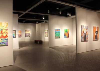 photo of mendoza's artworks in a gallery