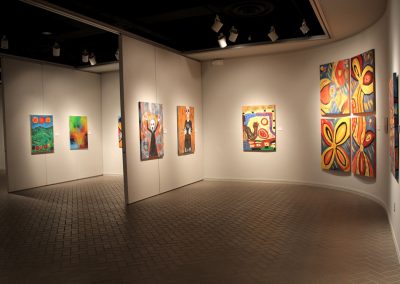 photo of mendoza's artworks in a gallery