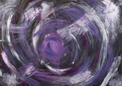 white and purple abstract painting