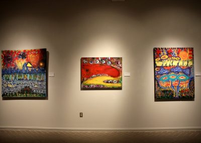 photo of mendoza's artworks in a gallery