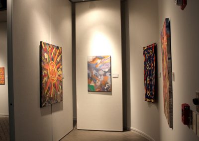 photo of mendoza's artworks in a gallery