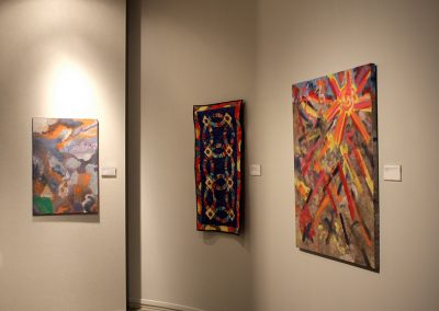 photo of mendoza's artworks in a gallery