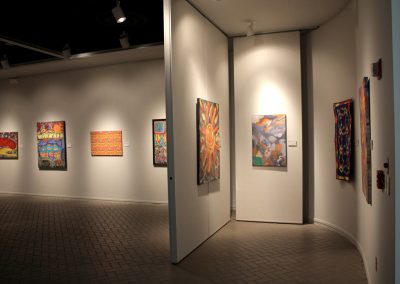 photo of mendoza's artworks in a gallery