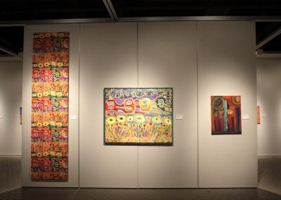 photo of mendoza's artworks in a gallery