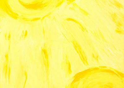 yellow painting of the sun