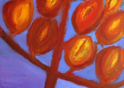 abstract, vivid painting of tree