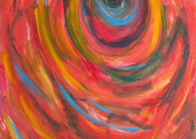 painting with a vivid colored spiral