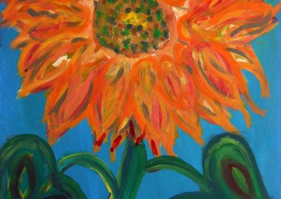 painting of a sunflower