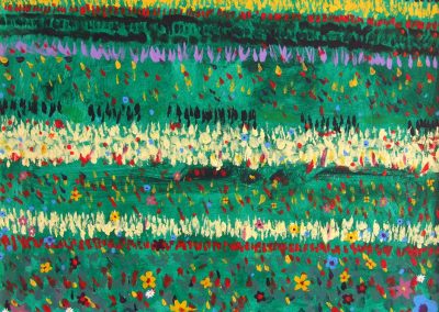 painting of a field of flowers